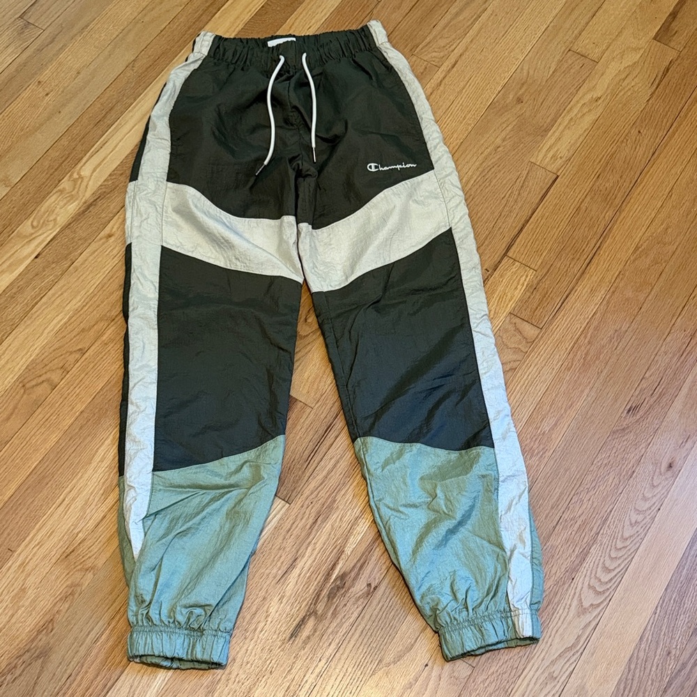 Champion Green and off white Track Pants